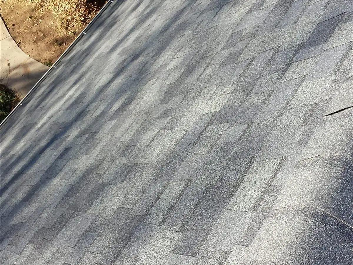 Finished roof slope up to a capped ridge